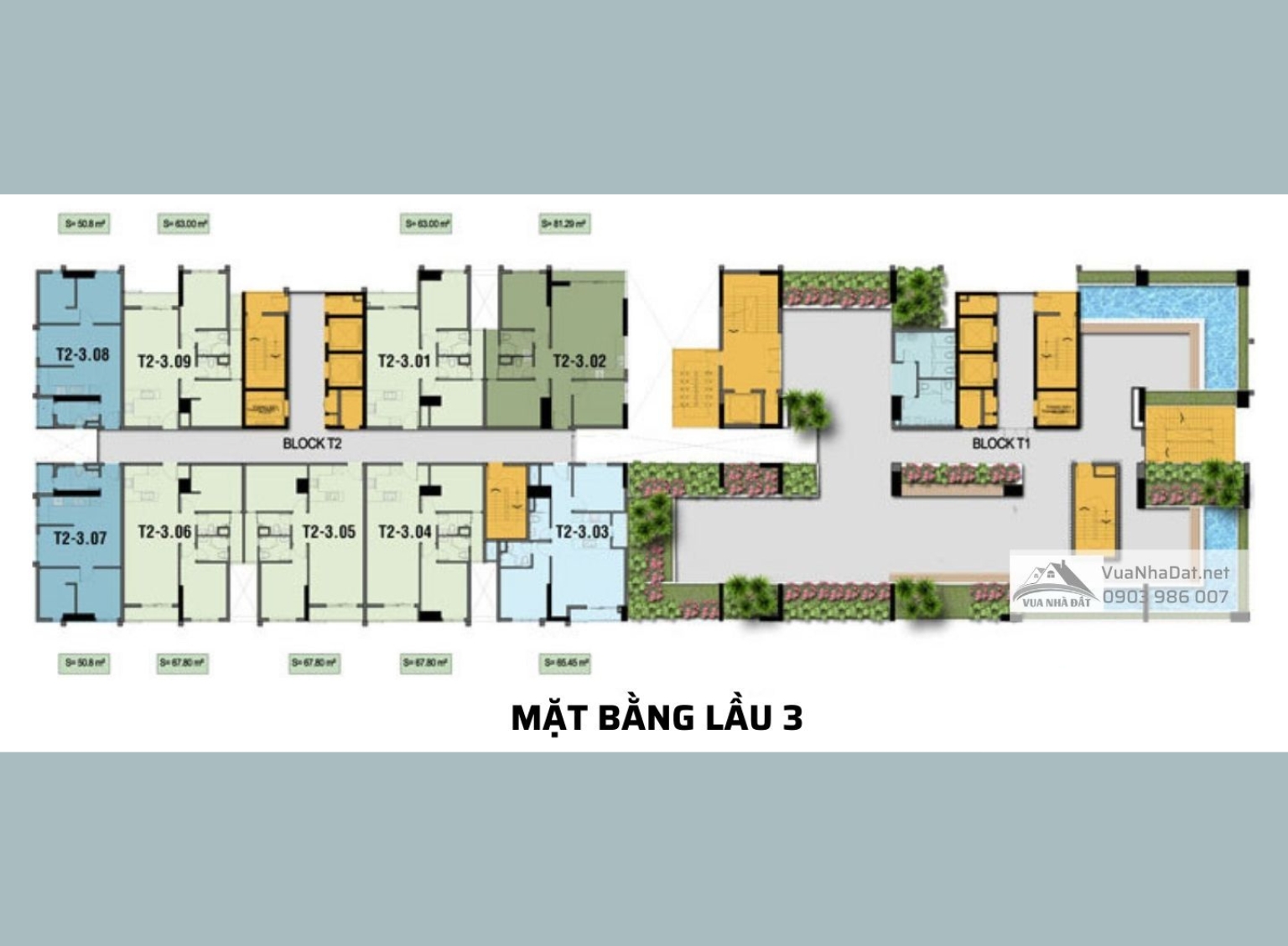 Calla Garden - Mat bang tầng 3